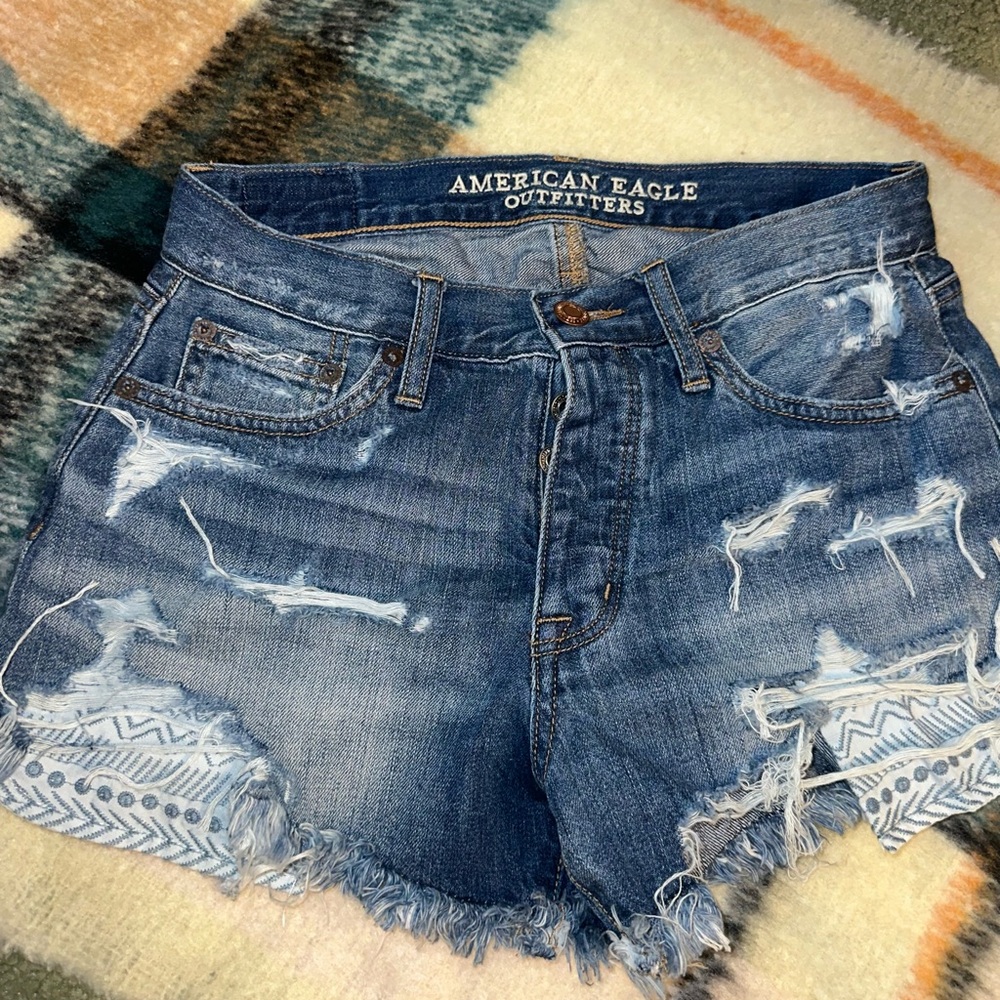 American Eagle Vintage High Rise Festival Shorts Size 0 Women